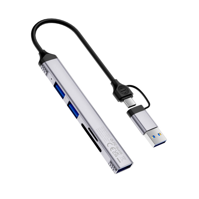 Wiwu Wi-HB003 Zolo Serisi USB3.0 + USB2.0 + SD/TF Bağlantılı Type-C USB-A 5in1 Hub Wiwu Wi-HB003 Zolo Serisi USB3.0 + USB2.0 + SD/TF Bağlantılı Type-C USB-A 5in1 Hub